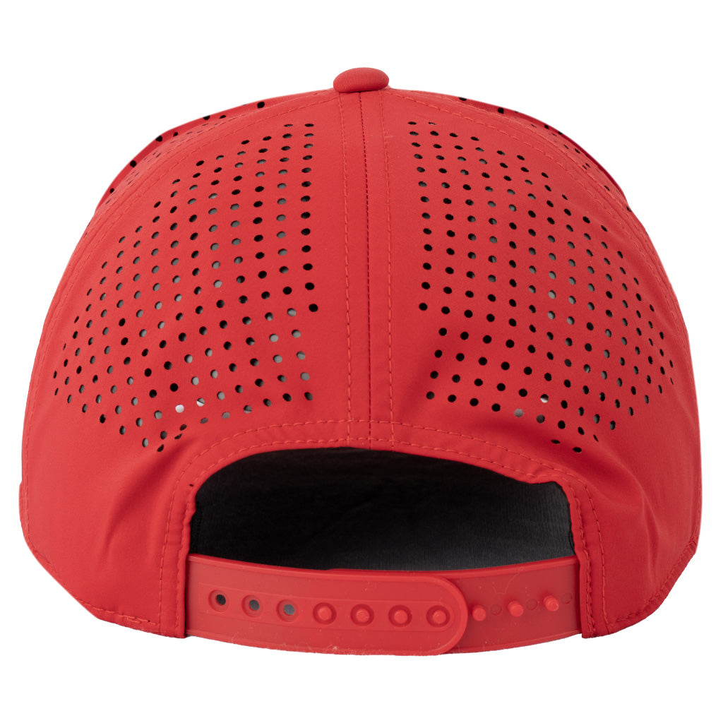 Tucson Sugar Skulls Branded Bills Logo Stack Curved 5 Panel Rope Adjustable - Red