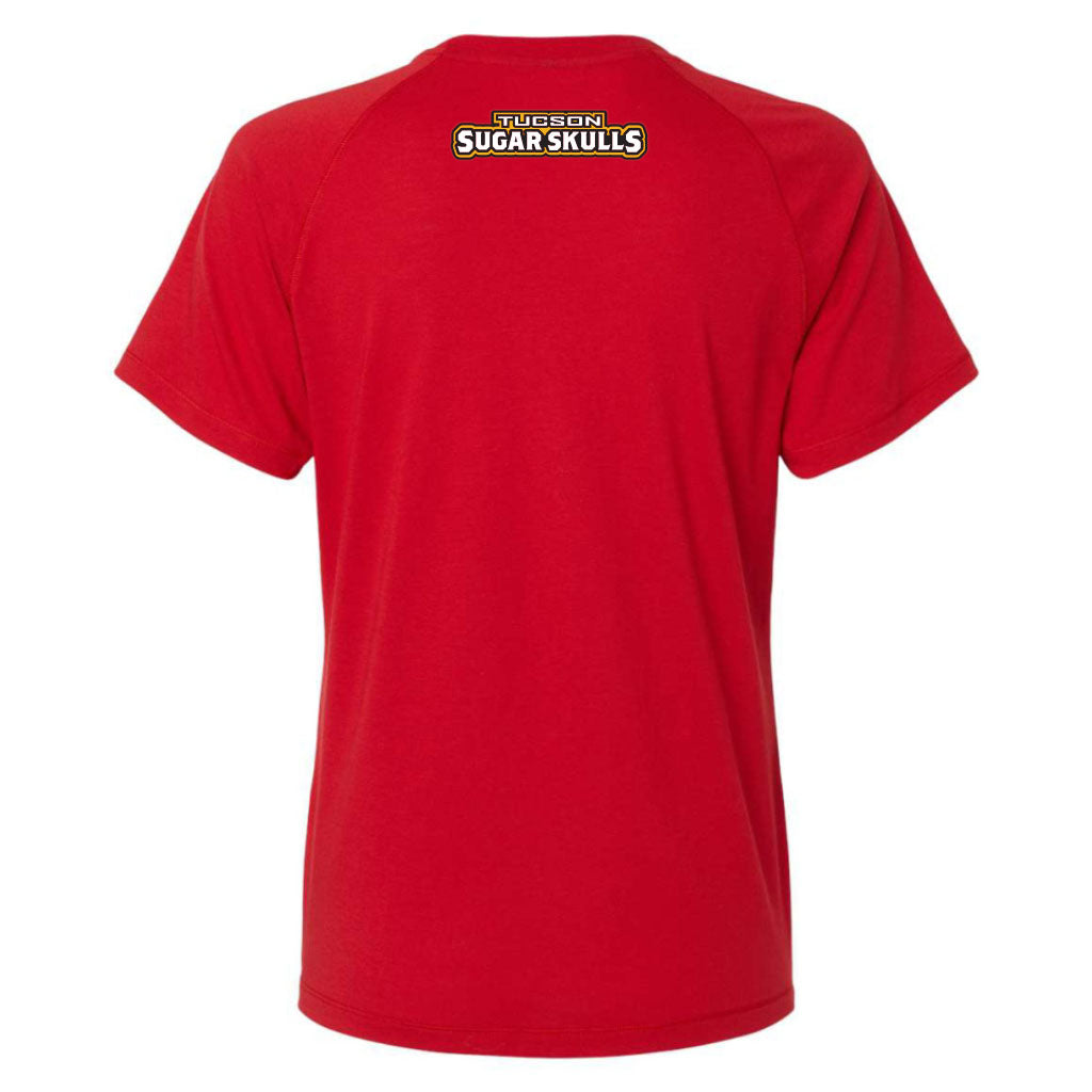 Tucson Sugar Skulls Women's adidas Stack Logo Tee - Red