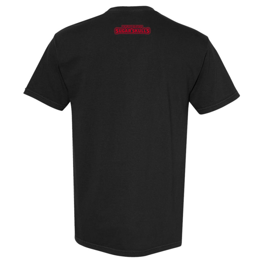 Tucson Sugar Skulls Comfort Colors Hands Wordmark Heavyweight Tee - Black