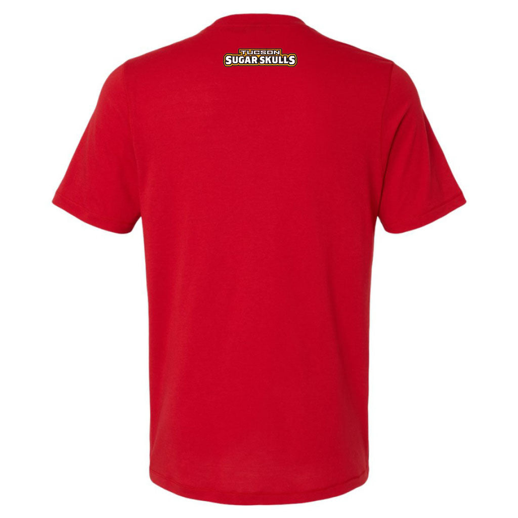 Tucson Sugar Skulls adidas Logo Stack Tee - Red