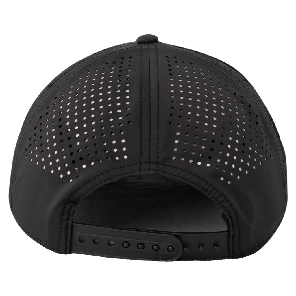 Tucson Sugar Skulls Branded Bill Red Logo Stack Curved 5 Panel Rope Adjustable - Black