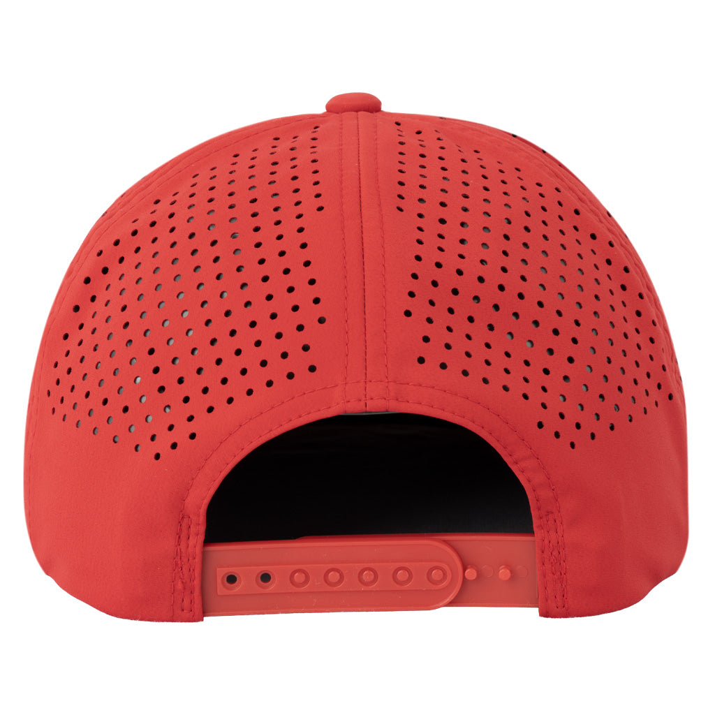 Tucson Sugar Skulls Branded Bills Logo Stack Flat Performance Snapback Hat - Red