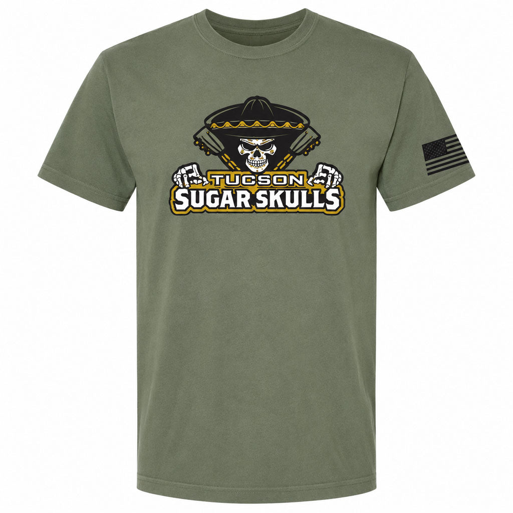 Tucson Sugar Skulls Military Appreciation T-Shirt - Green