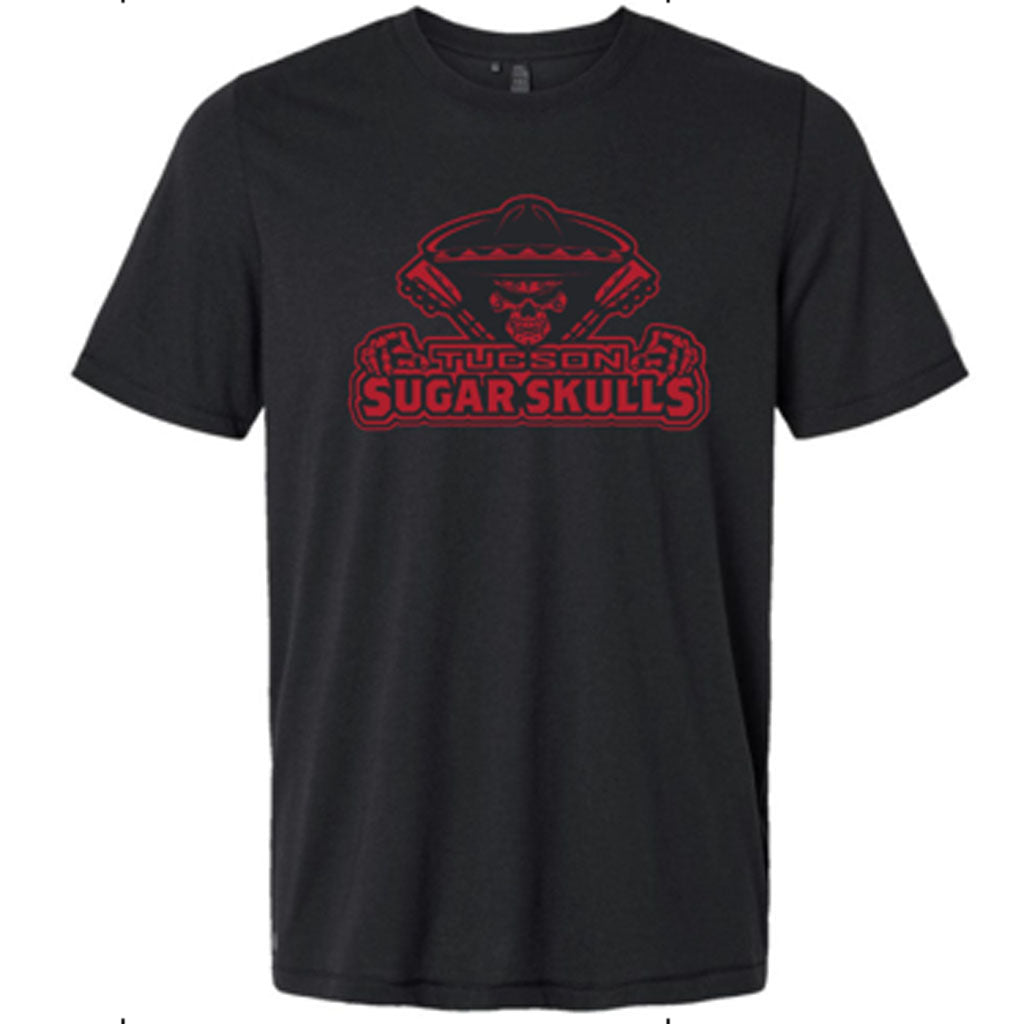 Tucson Sugar Skulls Youth Red Logo T-Shirt - Black