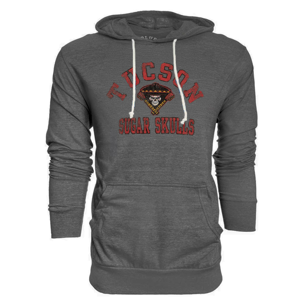 Tucson Sugar Skulls Blue 84 Fluffy Flapjacks Hoodie - Gray