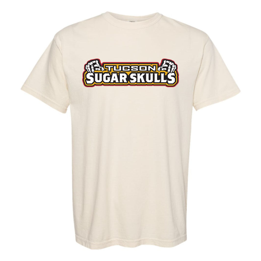 Tucson Sugar Skulls Comfort Colors Hands Wordmark Heavyweight Tee - Ivory